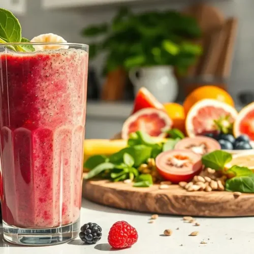 Blood Sugar Balancing Smoothie A Healthy Start to Your Day 3 Blood Sugar Balancing Smoothie with spinach, chia seeds, and berries