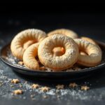 Crescent moon-themed recipes USA cookies on dark plate with star sprinkles