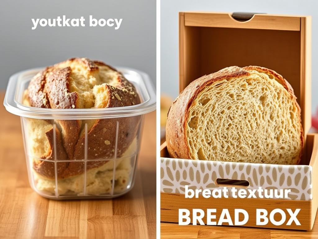 Crusty bread becoming soggy in airtight container versus maintaining texture in breathable storage Crusty bread becoming soggy in airtight container versus maintaining texture in breathable storage