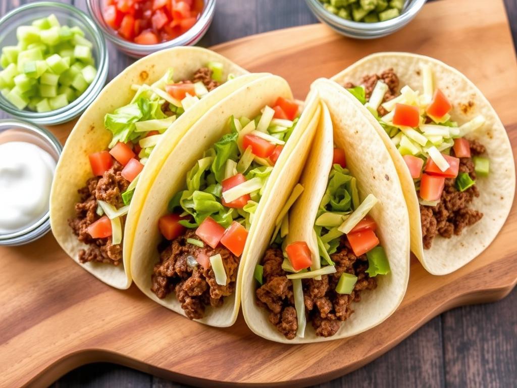 Easy beef tacos with toppings for a quick dinner recipe for families Easy beef tacos with toppings for a quick dinner recipe for families
