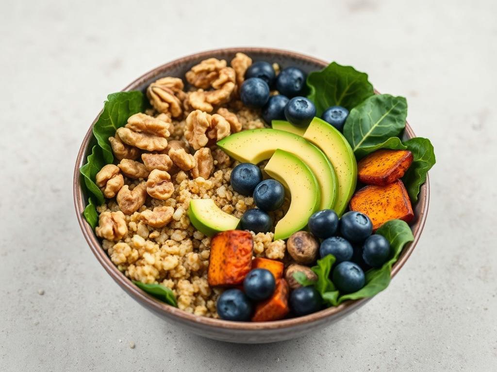 Functional lunch bowl with brain-boosting ingredients