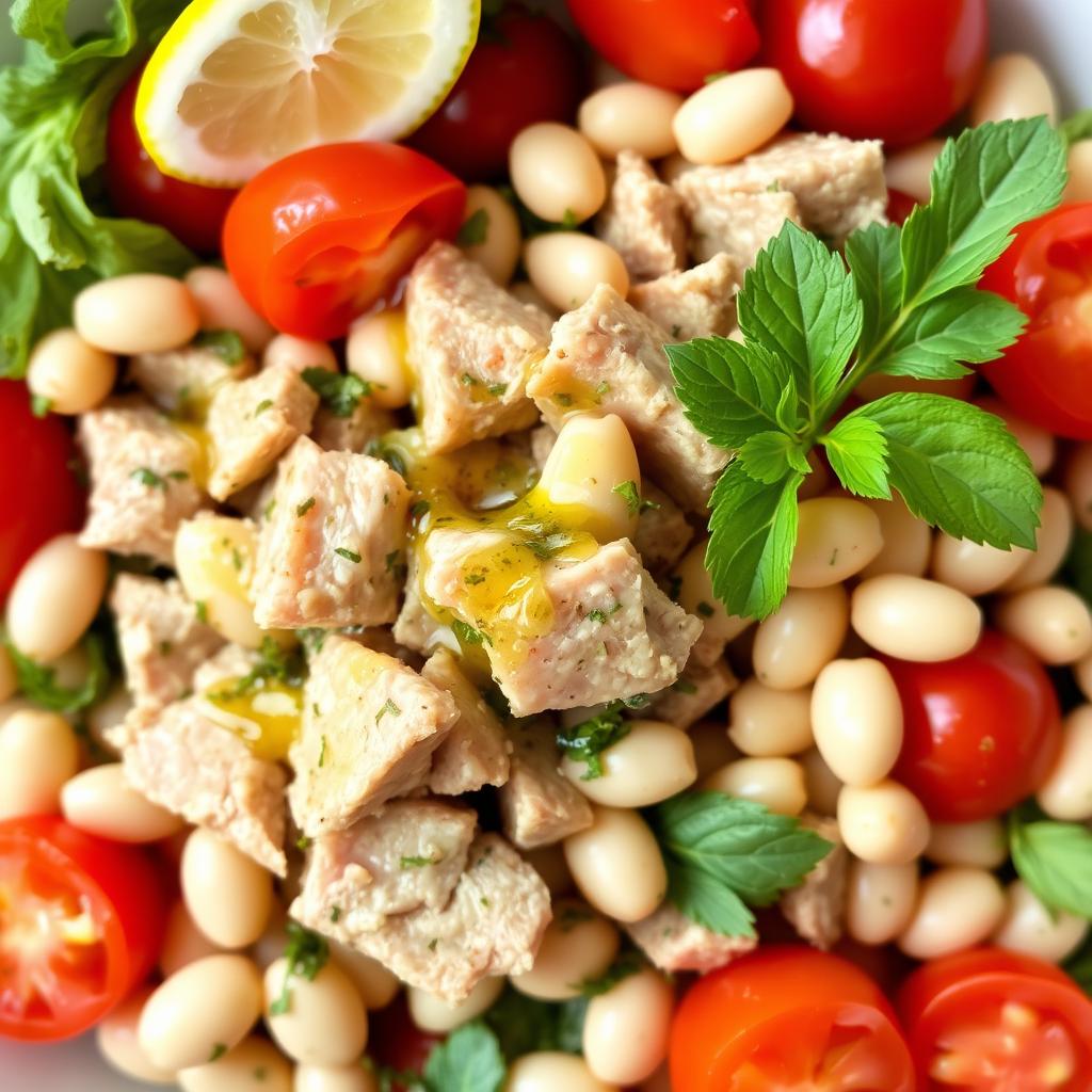 Healthy New York street food lunch inspired Italian tuna and bean salad Healthy New York street food lunch inspired Italian tuna and bean salad