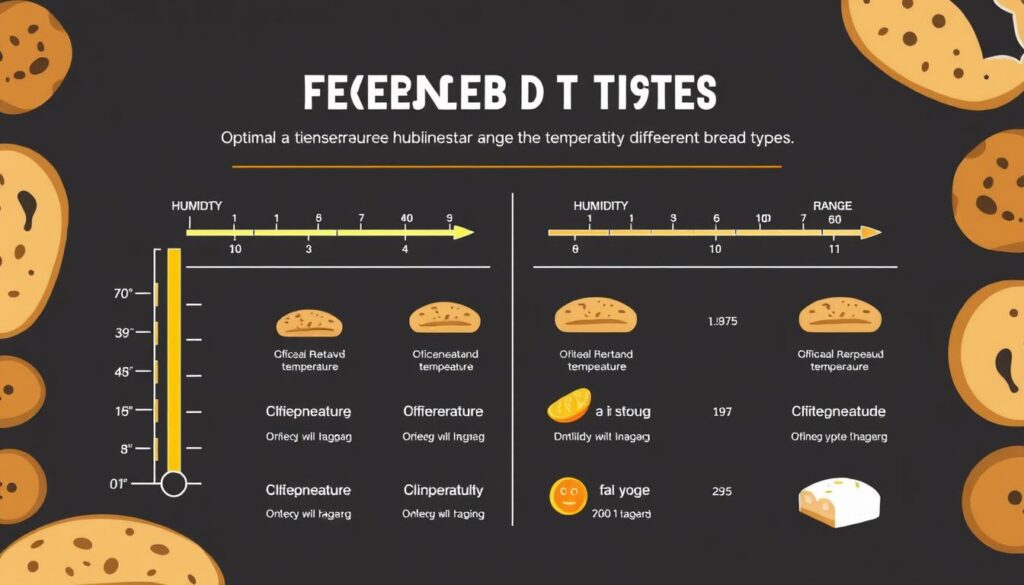 Infographic showing optimal temperature and humidity ranges for different bread types Infographic showing optimal temperature and humidity ranges for different bread types