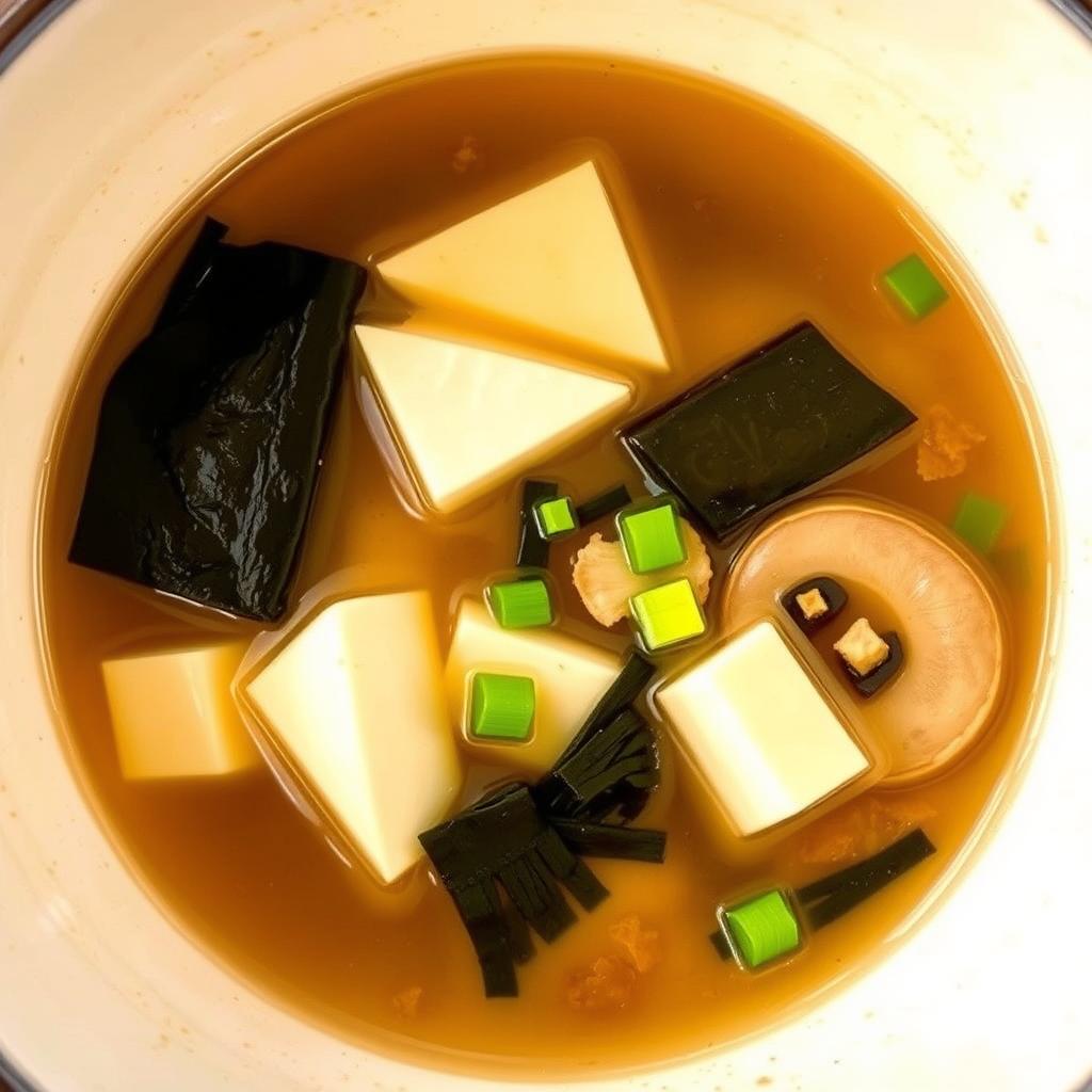 Japanese Miso Vegetable Soup in a pot Japanese Miso Vegetable Soup in a pot