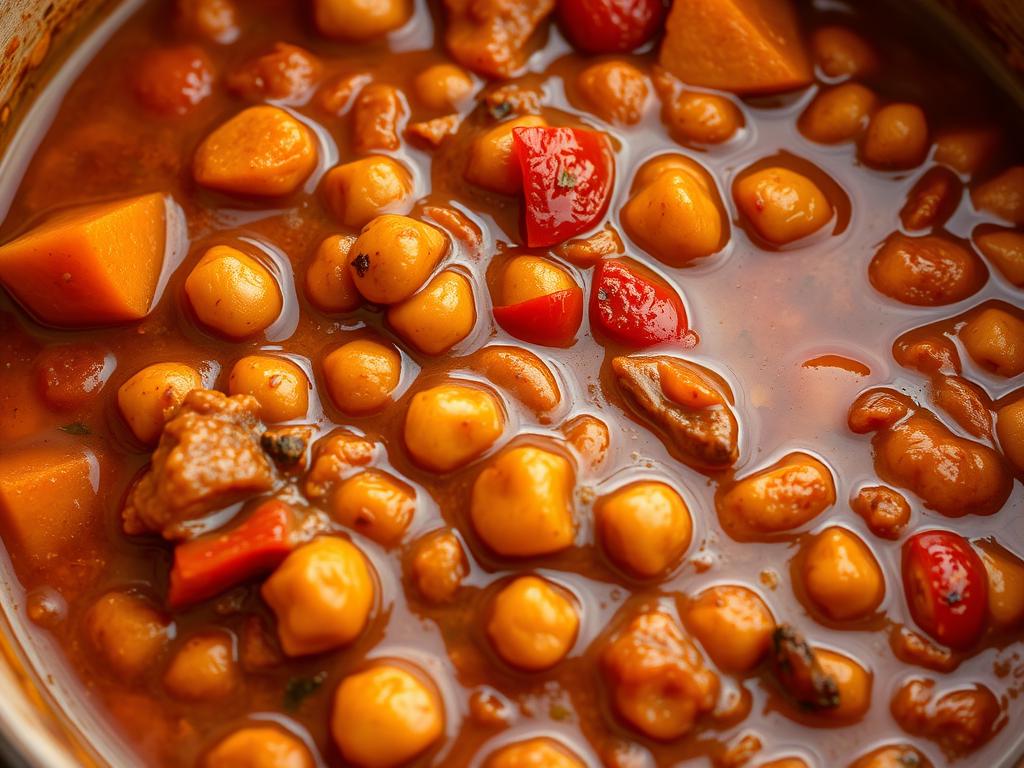 Moroccan Chickpea Stew in a pot Moroccan Chickpea Stew in a pot