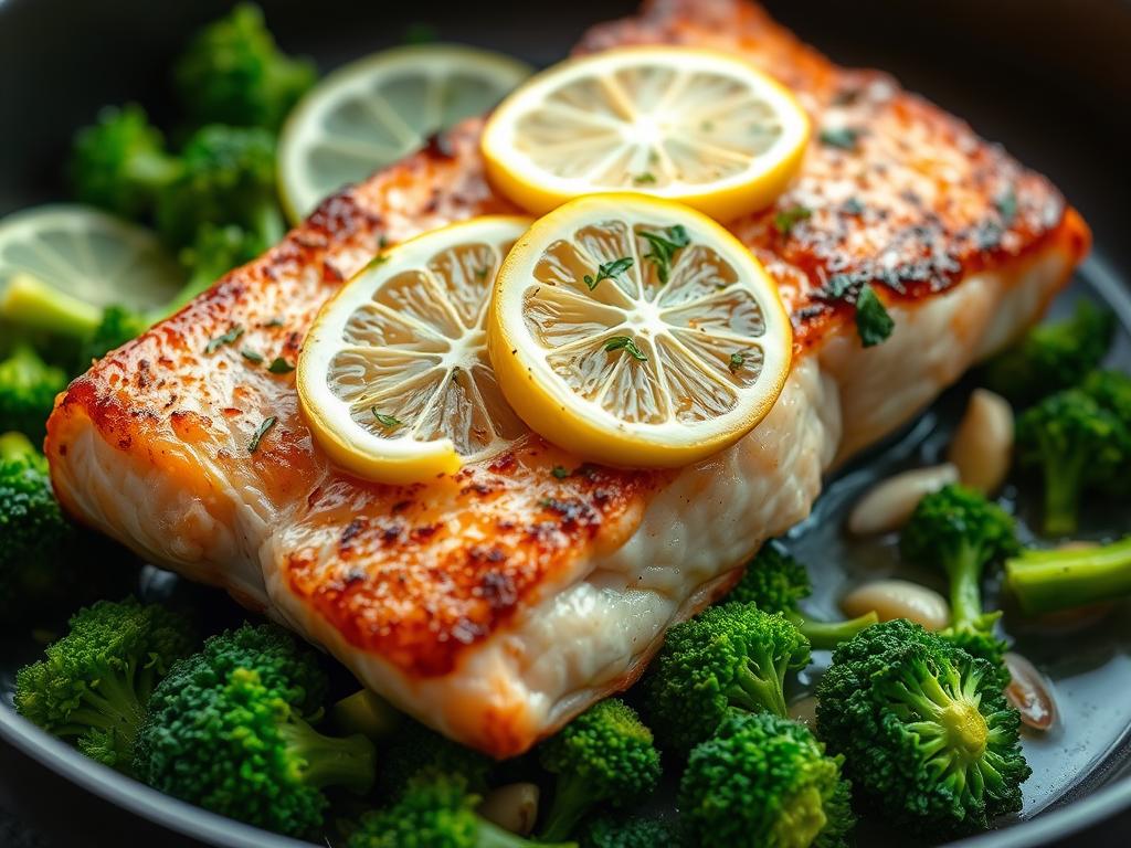 One-pot Lemon Garlic Salmon with Broccoli for quick healthy lunch One-pot Lemon Garlic Salmon with Broccoli for quick healthy lunch