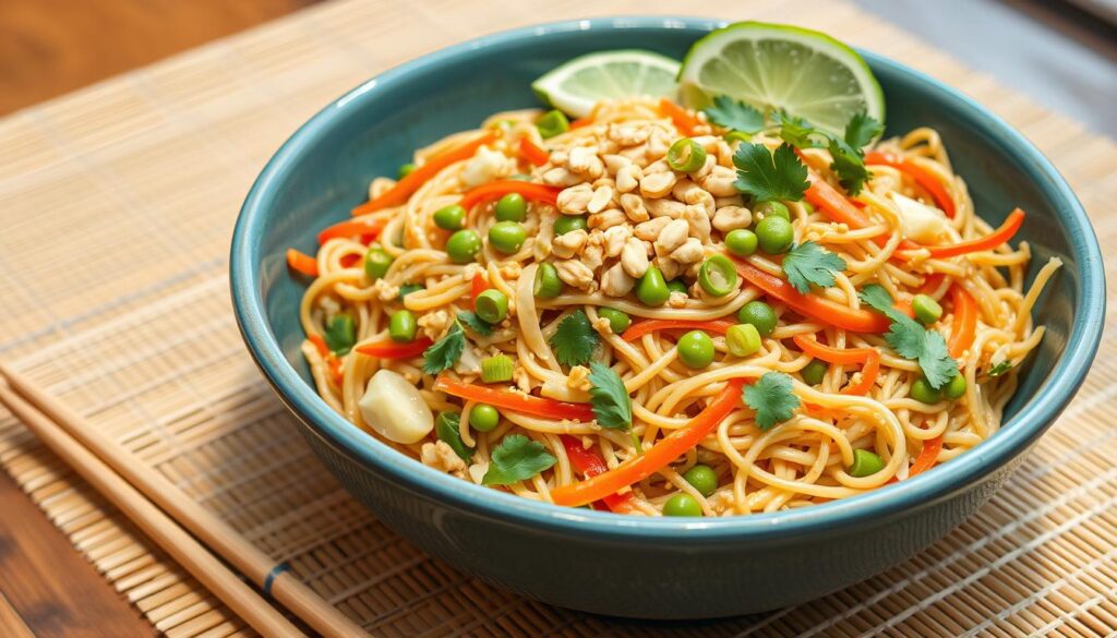 Thai-Inspired Ramen Noodle Salad in a bowl for summer lunch recipes 2025 Thai-Inspired Ramen Noodle Salad in a bowl for summer lunch recipes 2025