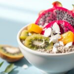 Vibrant tropical chia bowl with dragon fruit, the Summer 2025 Breakfast Recipe Trend