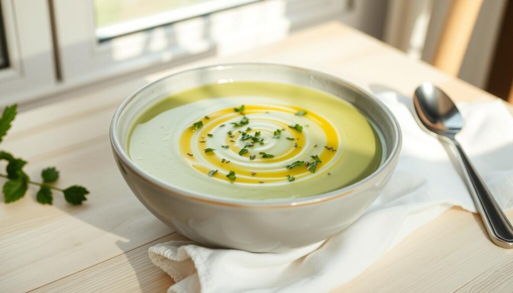chilled cucumber avocado soup