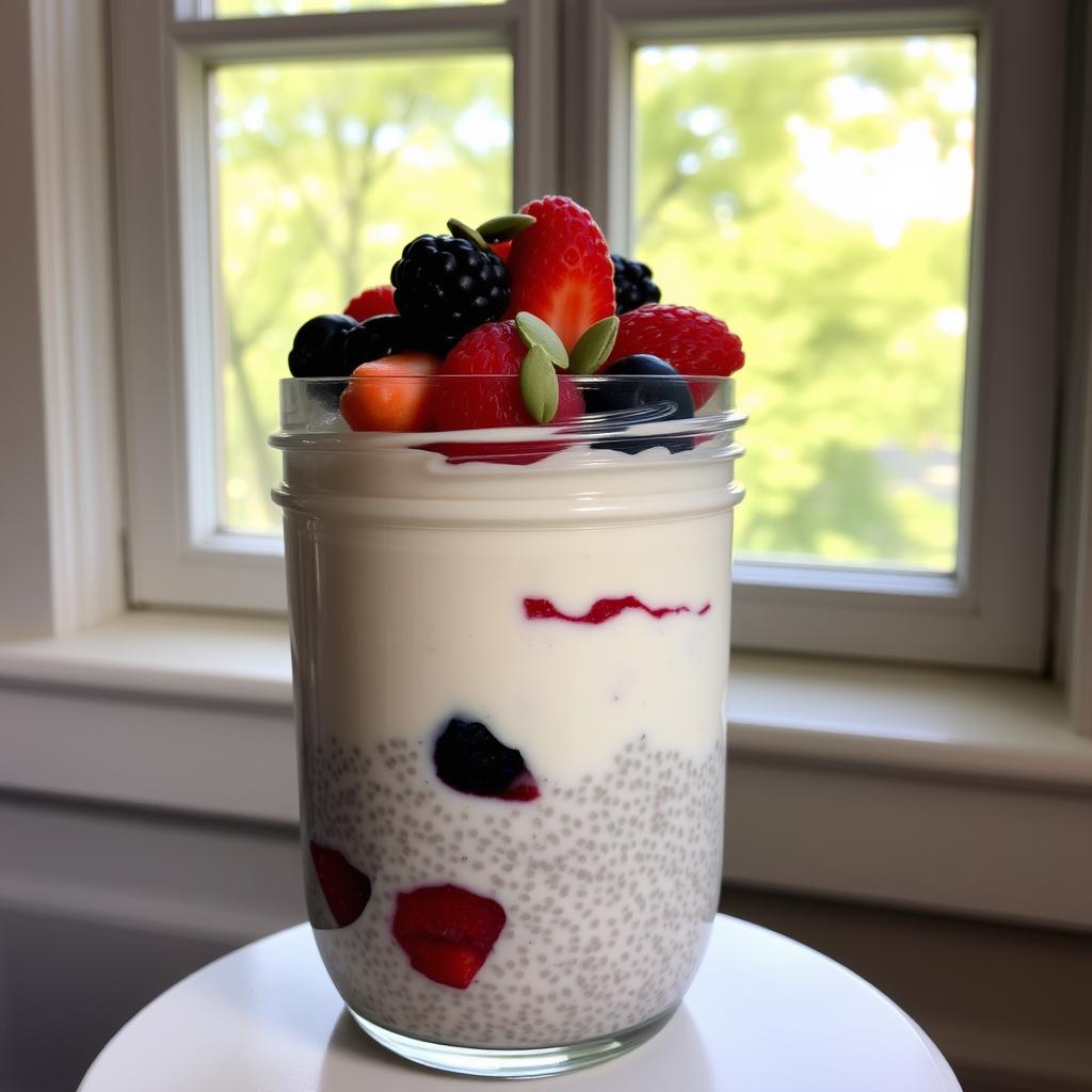Central Park Chia Pudding topped with fresh berries - Quick and Healthy Breakfast Recipes NYC Central Park Chia Pudding topped with fresh berries - Quick and Healthy Breakfast Recipes NYC