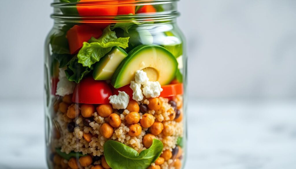 mason jar layered salads